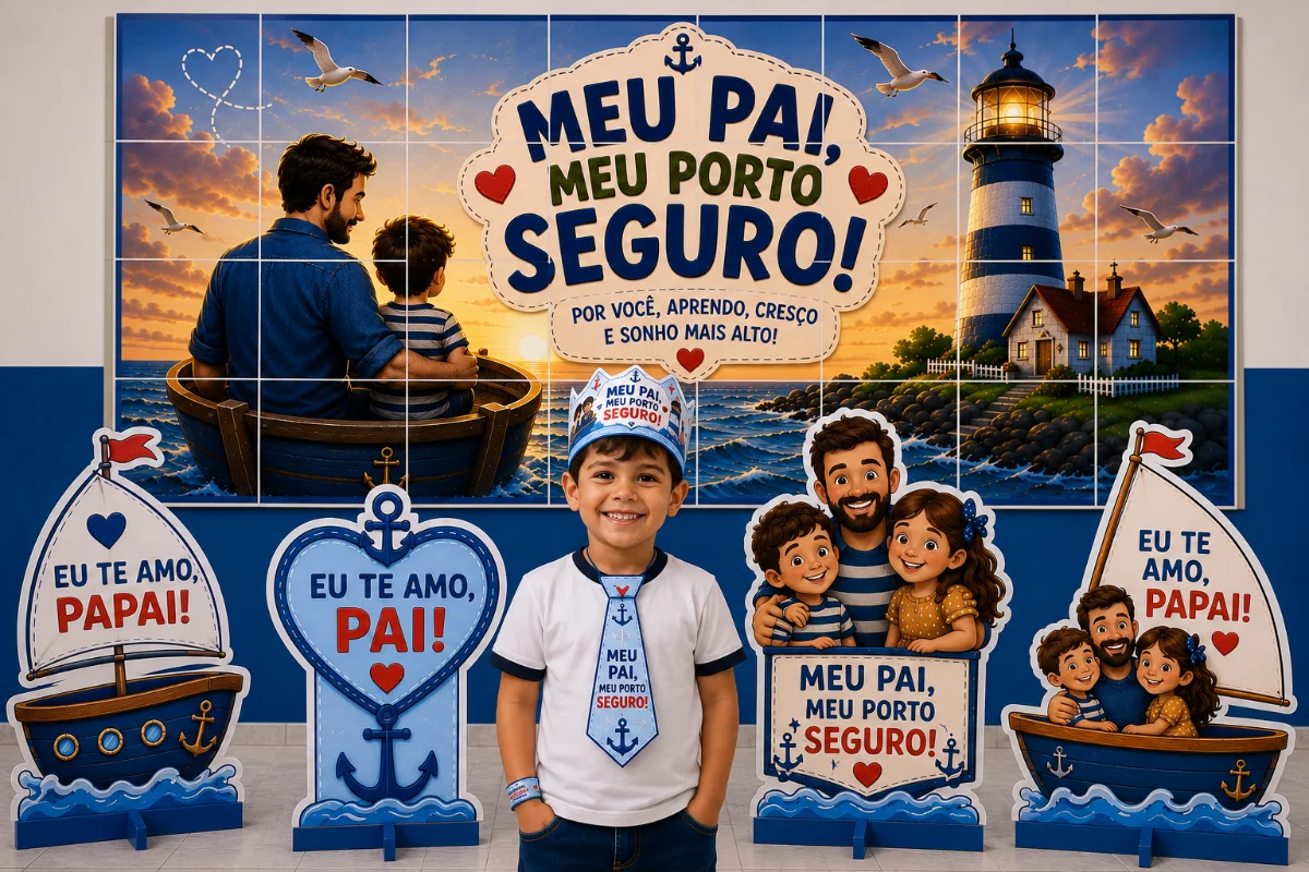 ⚓🌊 SUPER KIT PREMIUM – DIA DOS PAIS 🌊Tema: Meu Pai, Meu Porto Seguro — capa do material