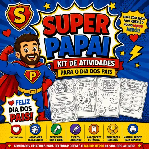 Super Papai – Kit de Atividades para o Dia dos Pais — capa do material