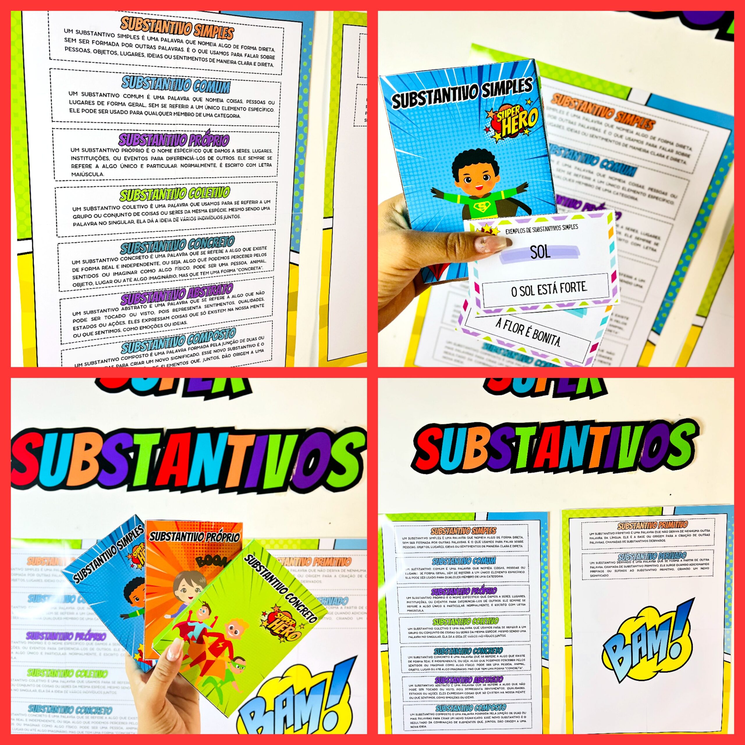 Super substantivos – PDF para Imprimir — amostra 1: O que vem no material
