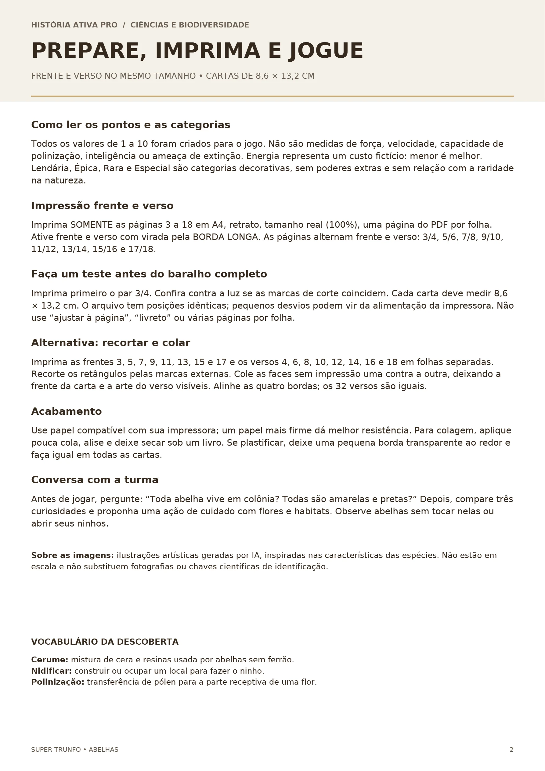 Super Trunfo de Abelhas: 32 Cartas Ilustradas em PDF — amostra 7: Ensine sobre a diversidade das abelhas com 32 cartas…