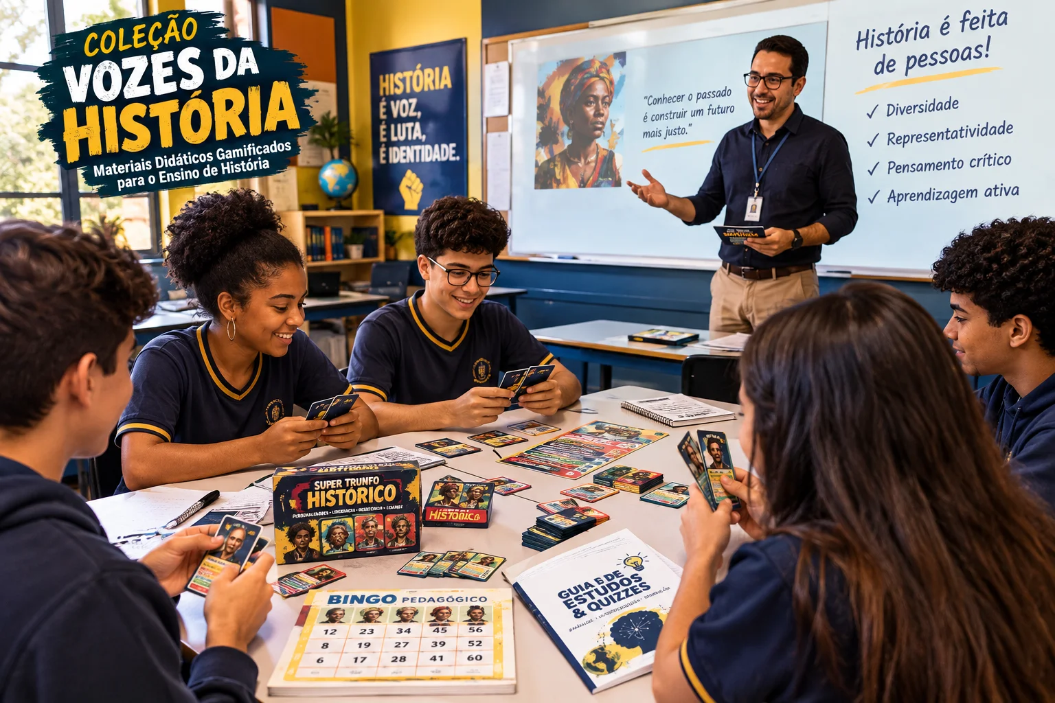 Super Trunfo Vozes da História - materiais gamificados — amostra 1: Super Trunfo Vozes da História é uma coleção de jogos…
