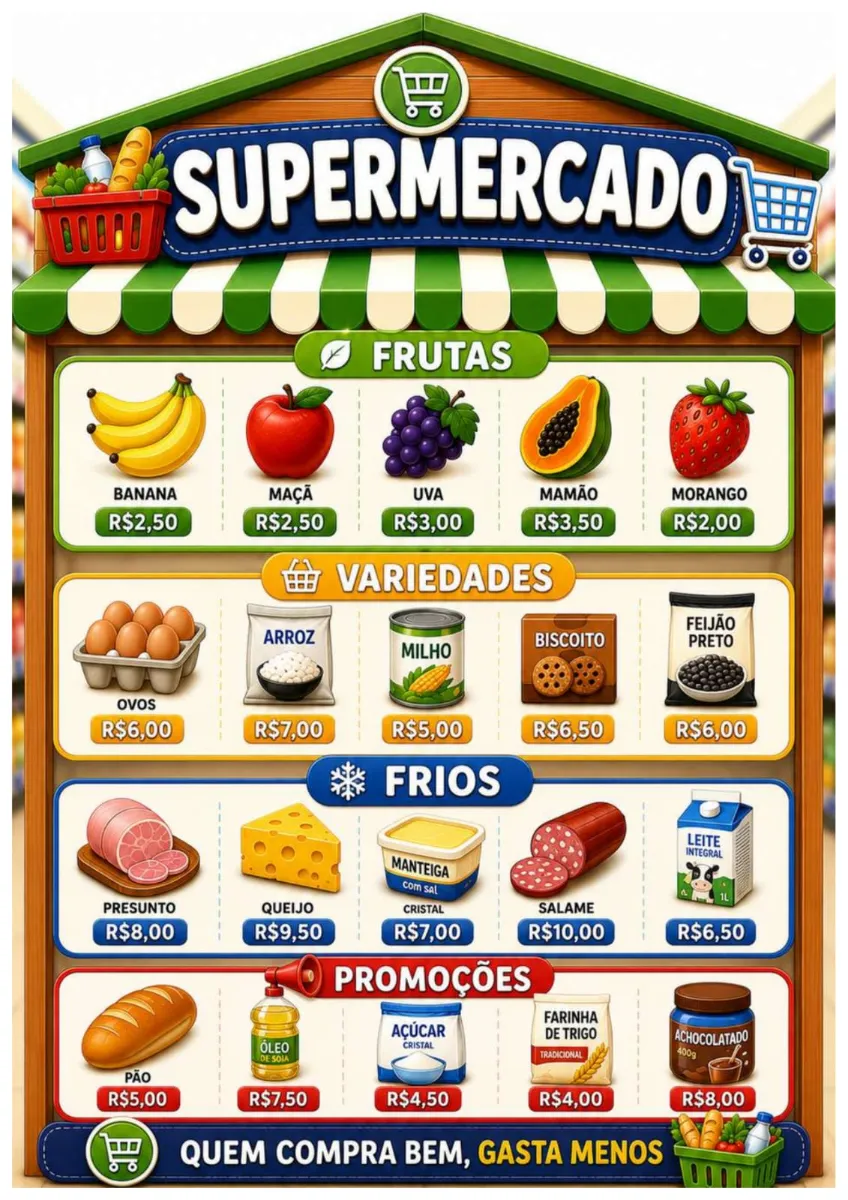 Supermercado da Matemática - 2° ao 4° ano do fundamental. — Atividades para 2º ano: Uma proposta lúdica e envolvente para…