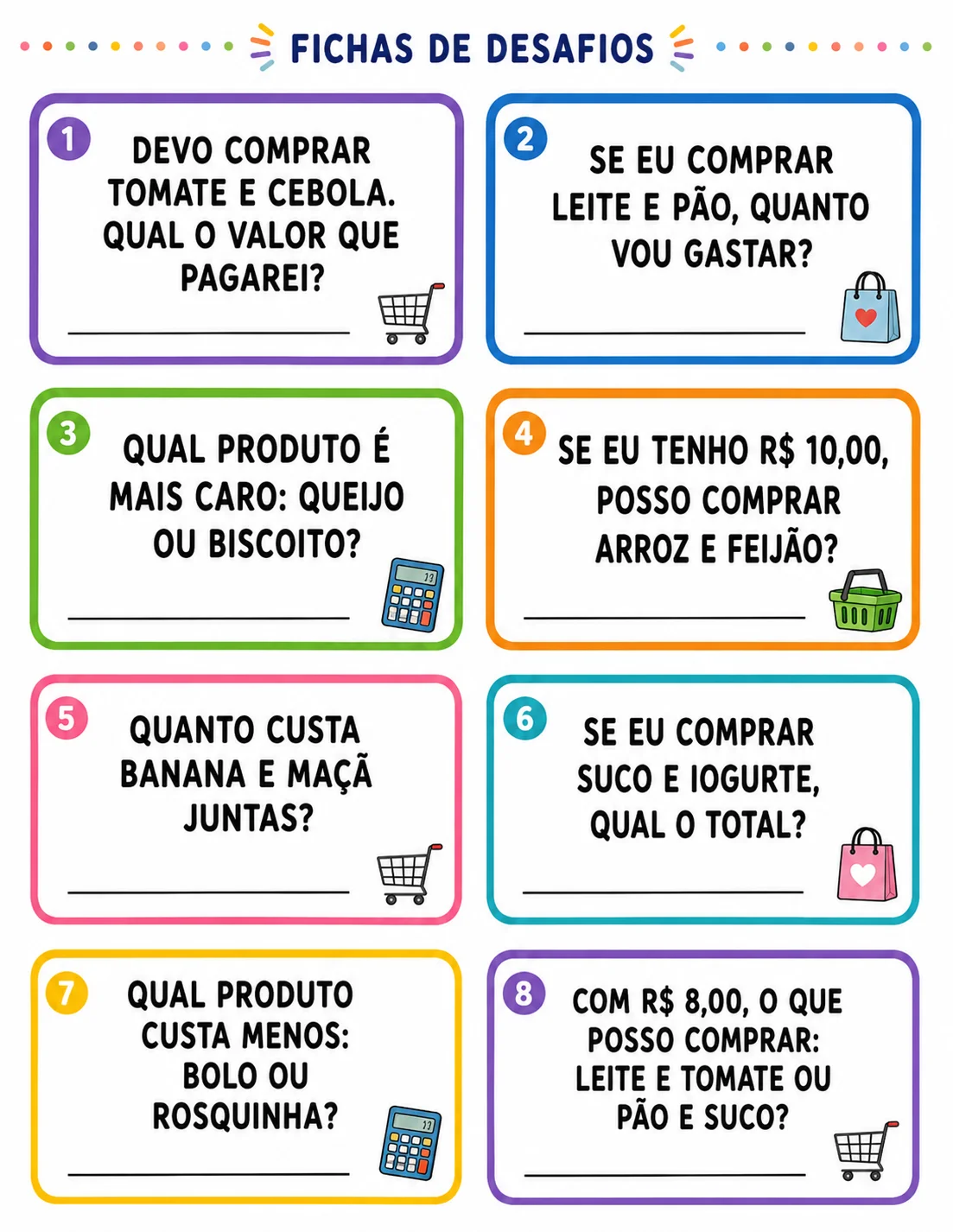 SUPERMERCADO DA MATEMÁTICA — amostra 2: 🛒✨ SUPERMERCADO DA MATEMÁTICA ✨🧮 Que tal transformar a matemática em uma…