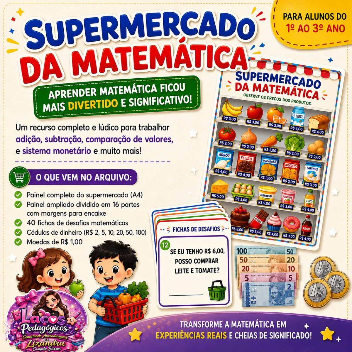 SUPERMERCADO DA MATEMÁTICA — capa do material