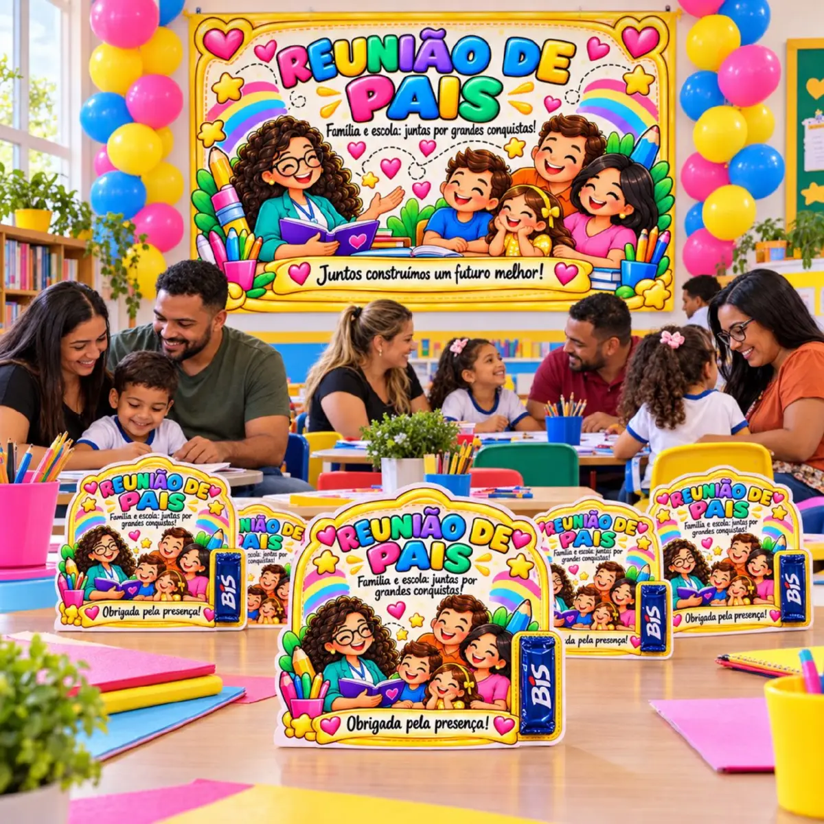 t Reunião de Pais em PDF – Painel Decorativo e Lembrancinhas — Alfabetização para Educação Infantil: Receba as famílias com…