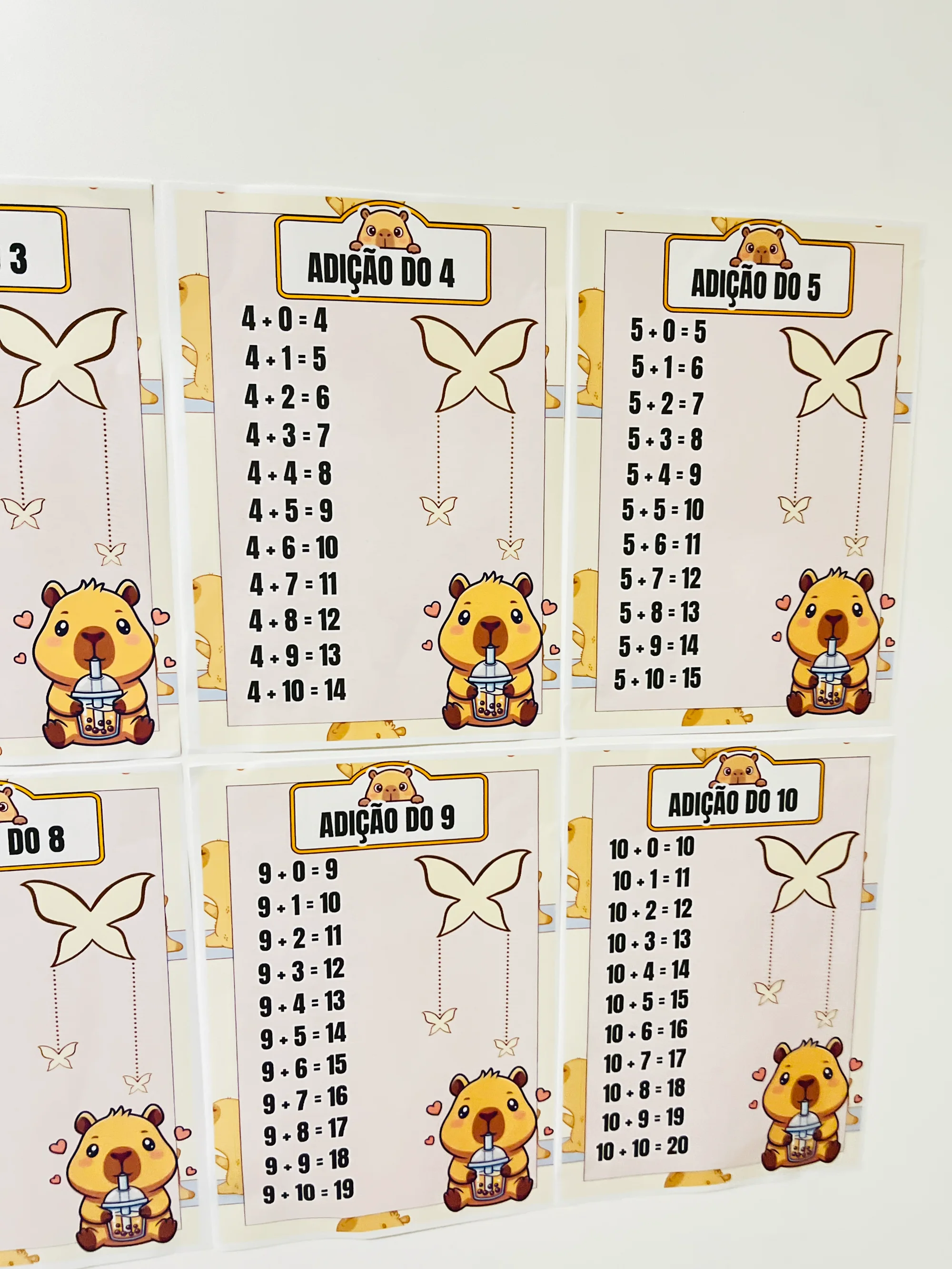 Tabuada da Adição – Tema Capivara - ANOS INICIAIS — Alfabetização para Educação Infantil: Chegou a Tabuada da Adição – Tema…