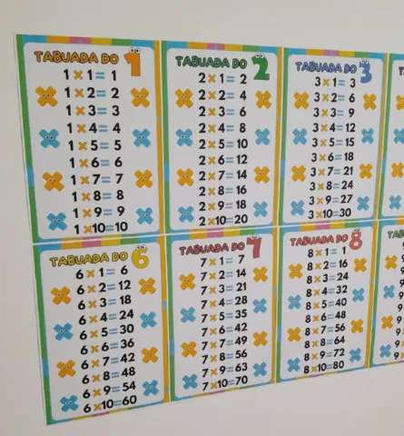Tabuada da multiplicação divertida – Material Pedagógico — amostra 1: O que vem no material