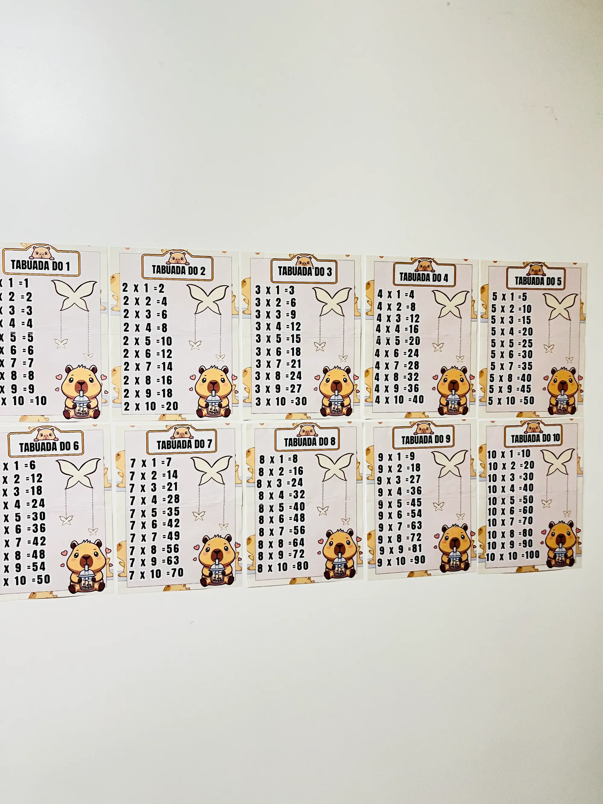 TABUADA DIVERTIDA DA MULTIPLICAÇÃO – TEMA CAPIVARAS ✖️🦫ANOS INICIAIS — amostra 1: Apresento a Tabuada da Multiplicação do…