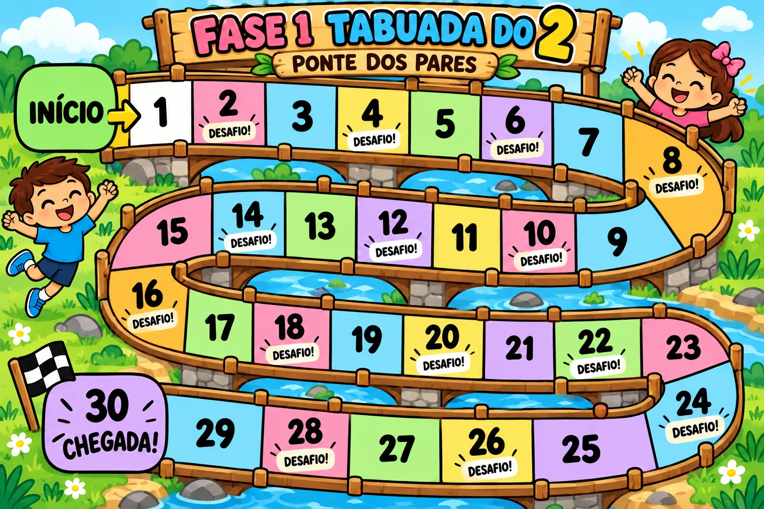 TABUADAS EM AÇÃO! – JOGAR, EXPLORAR E APRENDER — amostra 1: Transforme o estudo das tabuadas em uma verdadeira aventura!