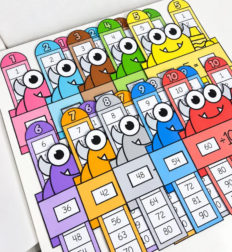 Tabuadas Interativas da Divisão | Em PDF 1° ao 5° Ano — amostra 3: Um recurso pedagógico divertido e visual para trabalhar…