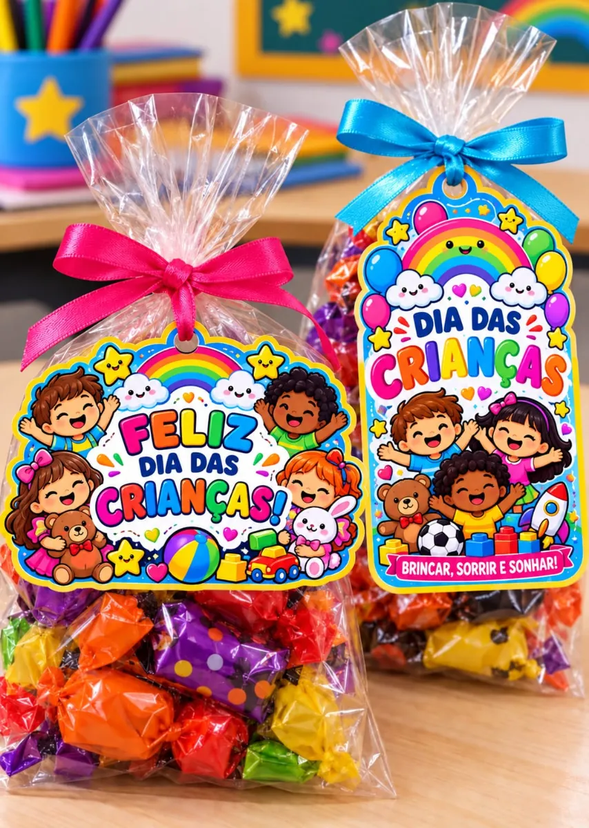 Tags Dia das Crianças para Imprimir-dia das Crianças — amostra 1: 🎈 Prepare uma surpresa especial para a sua turma e deixe…