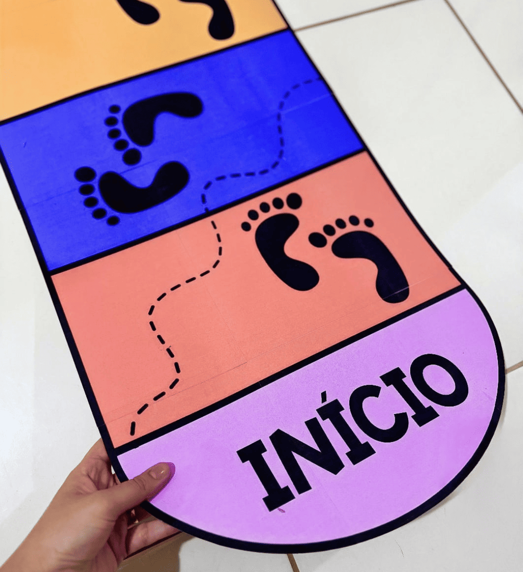 Tapete das Pegadas: Jogo em PDF para Educação Infantil — amostra 1: Tapete das Pegadas: movimento e atenção na Educação…