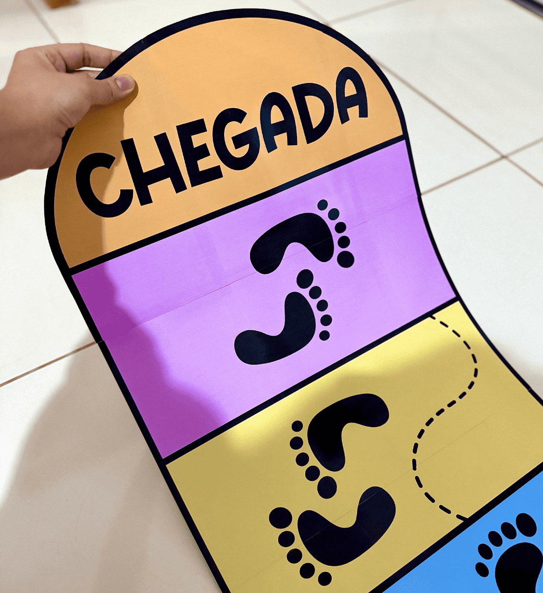 Tapete das Pegadas: Jogo em PDF para Educação Infantil — amostra 2: O que vem no material