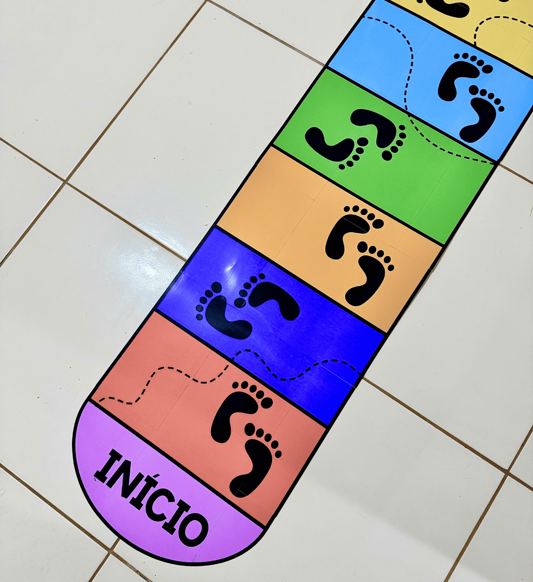 Tapete das Pegadas: Jogo em PDF para Educação Infantil — amostra 3: Como usar em sala de aula