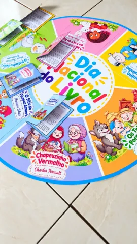 Tapete Dia Nacional da Leitura - Literatura Infantil — amostra 2: Um tapete literário ampliado e interativo, desenvolvido…