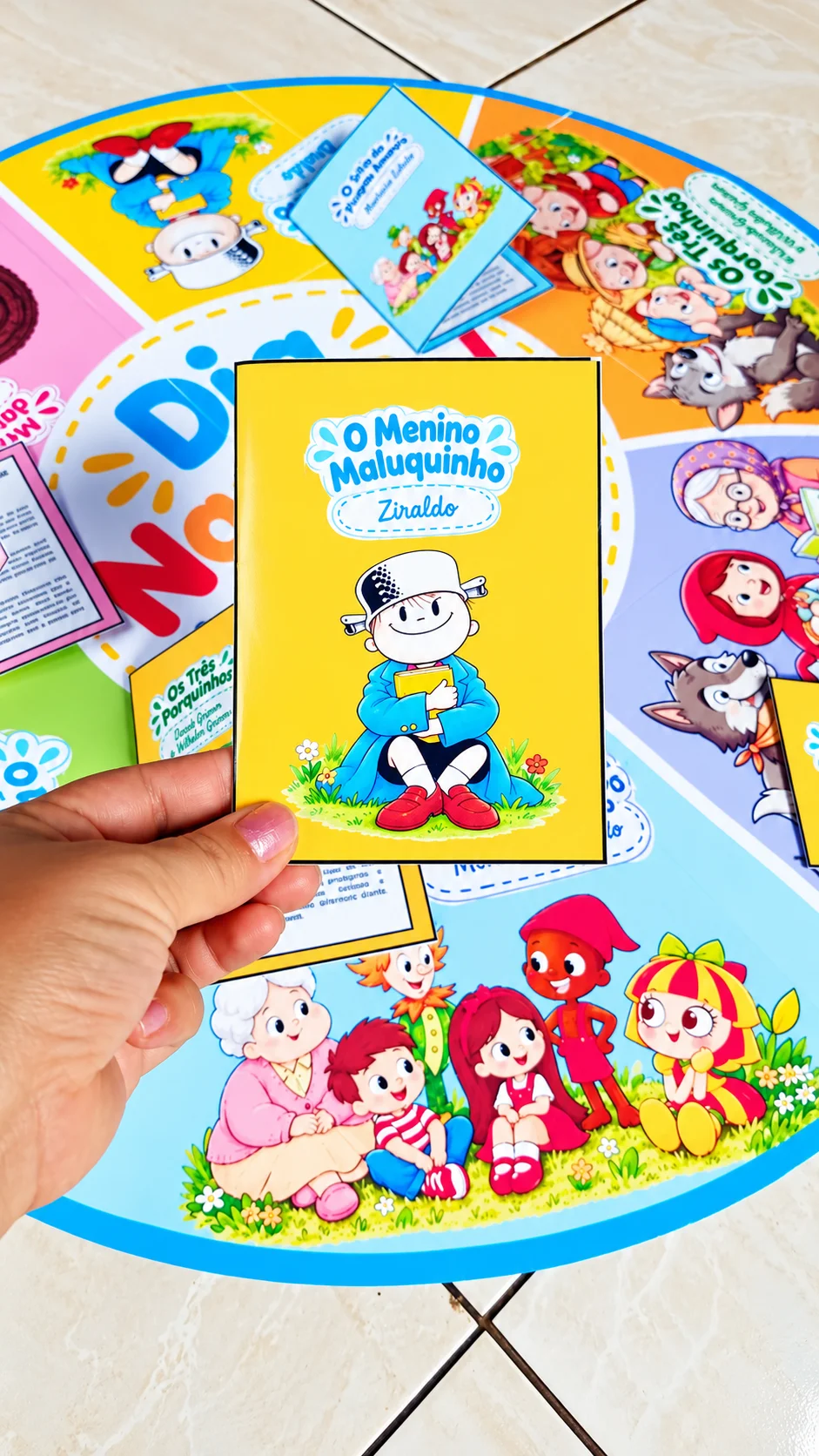 Tapete Dia Nacional do Livro: Atividade de Leitura Infantil — amostra 3: Kit "Tapete Dia Nacional do Livro" com painel…