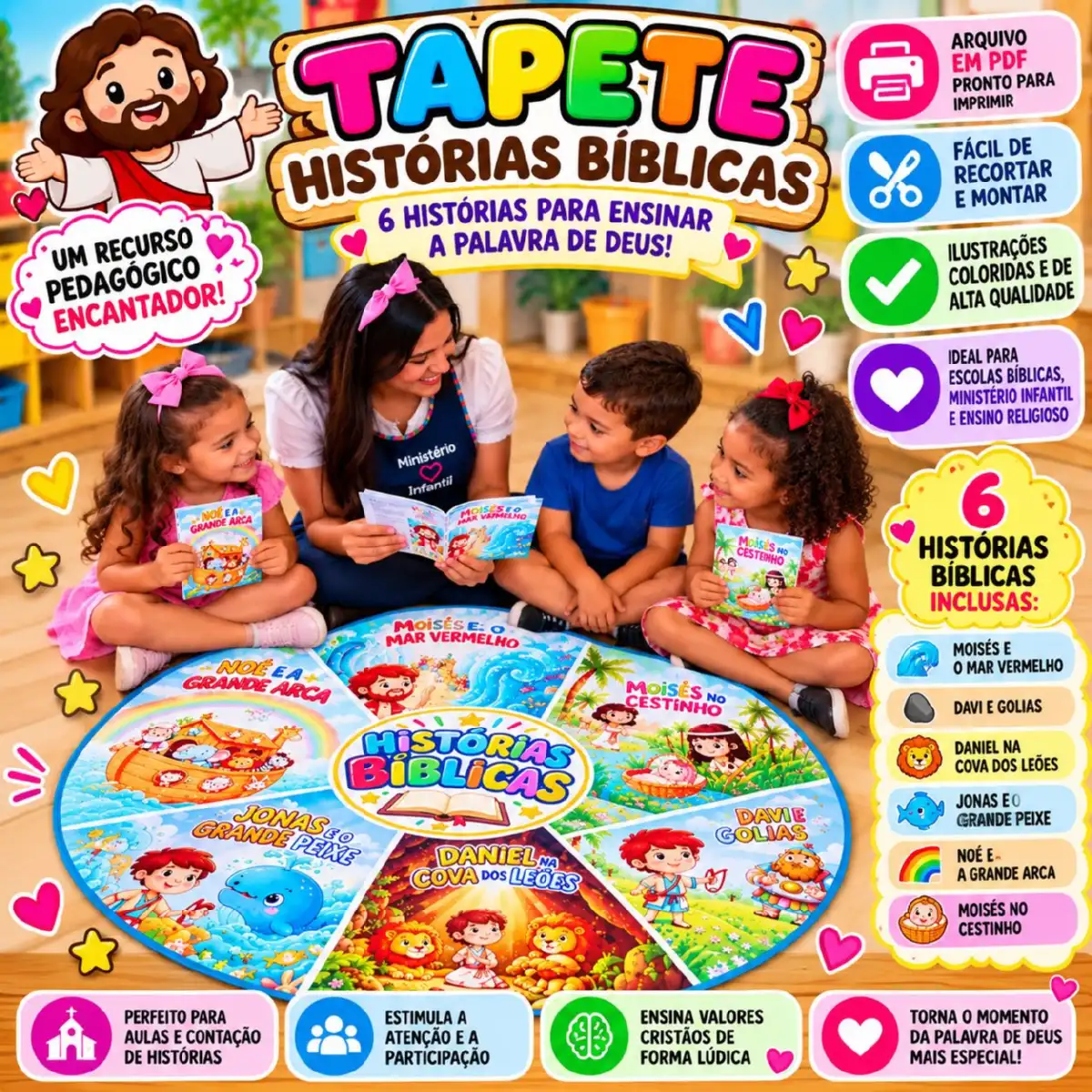 Tapete Histórias Bíblicas Infantil Histórias para ministério infantil — História para Todas as séries: Um recurso…