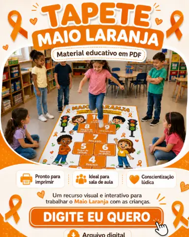 Tapete Maio Laranja - Recurso Pedagógico Educação Infantil — capa do material
