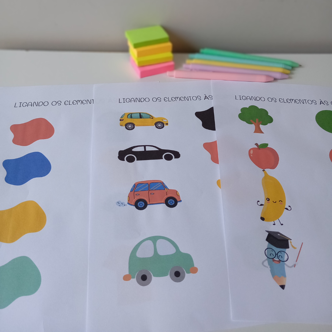 Tarefa: ligue os elementos as cores – PDF para Imprimir | Educação Infantil — capa do material