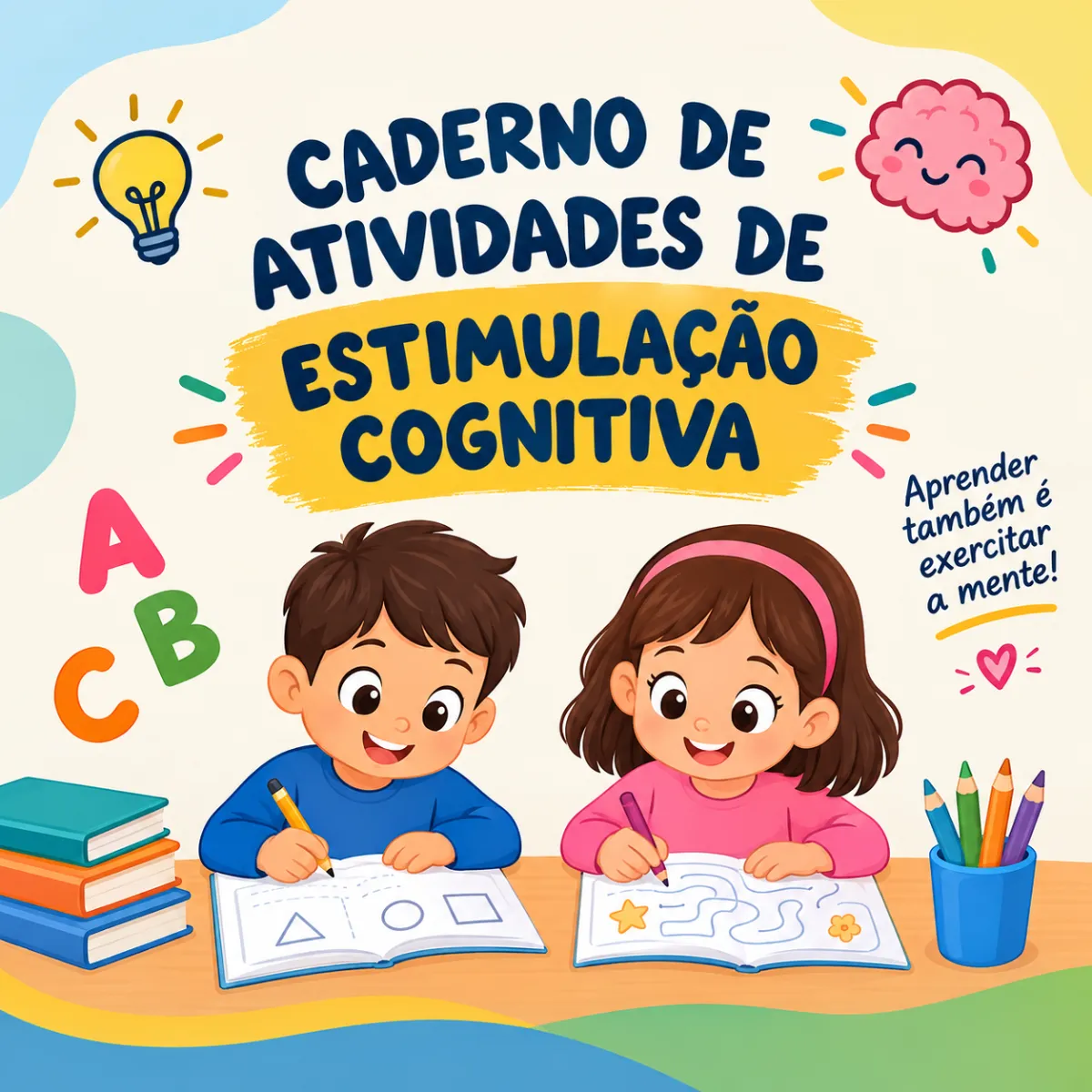 TDHA - Caderno de Atividades de Estimulação Cognitiva — Apostilas para Educação Infantil: 📚 74 páginas de atividades…