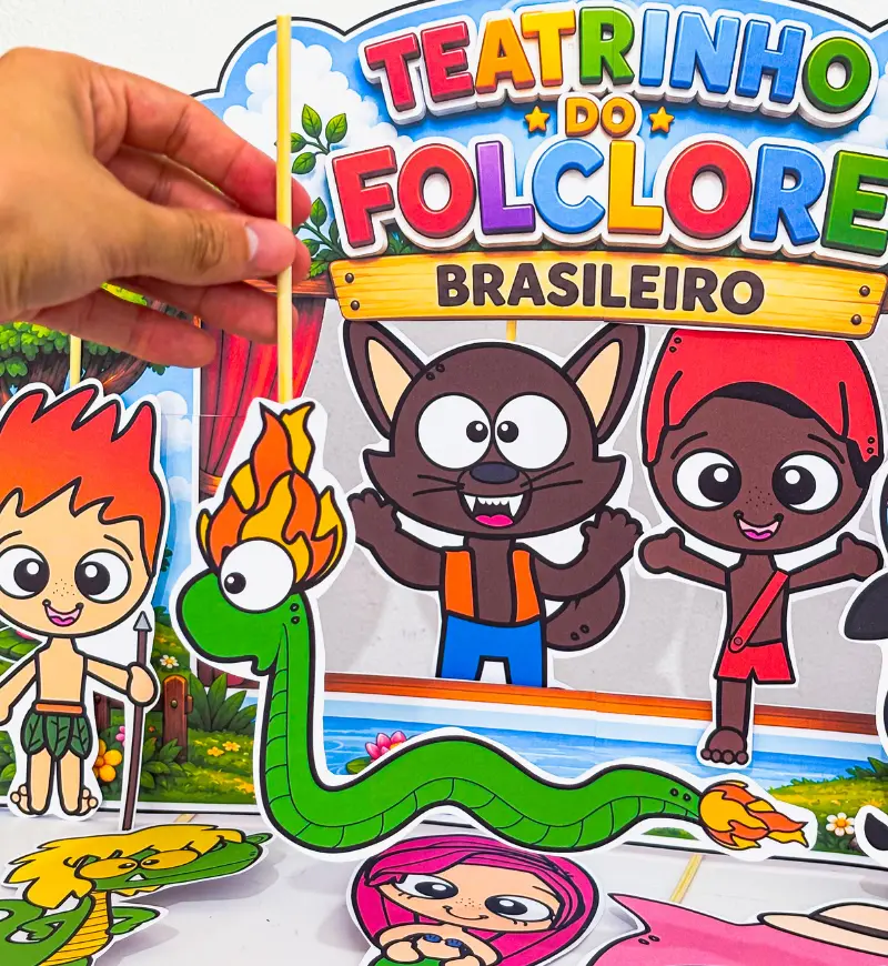 Teatrinho do Folclore em PDF para Educação Infantil — amostra 3: Como usar em sala de aula