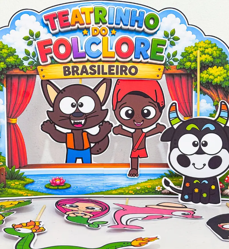 Teatrinho do Folclore em PDF para Educação Infantil — amostra 5: Aproxime as crianças das lendas brasileiras com um…