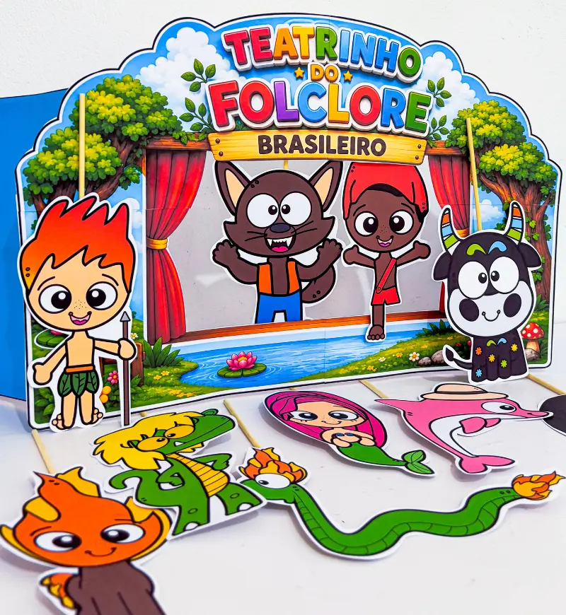Teatrinho do Folclore em PDF para Educação Infantil — capa do material