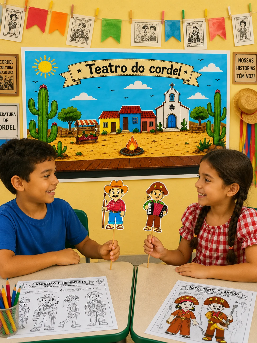 Teatro do Cordel — História para Educação Infantil: Painel interativo para contação de histórias inspirado no cordel…