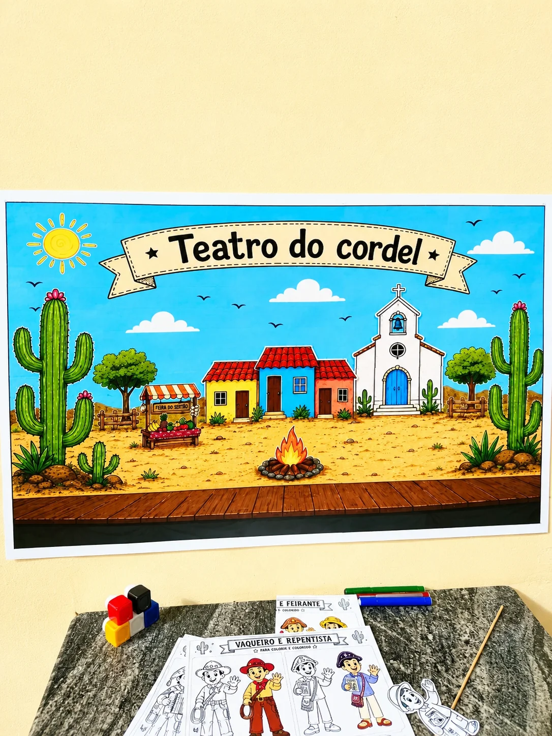 Teatro do Cordel Educação Infantil em PDF — amostra 1: Painel interativo para contação de histórias inspirado no cordel…
