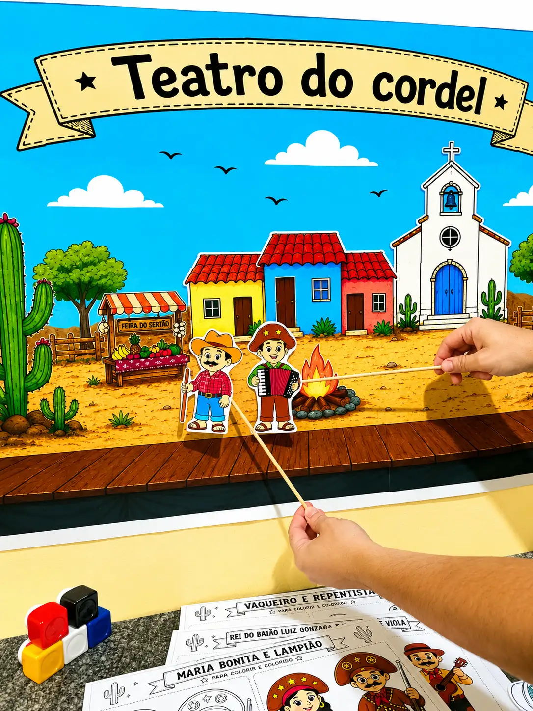 TEATRO DO CORDEL - Painel interativo para contação de histórias — amostra 3: Painel interativo para contação de histórias…