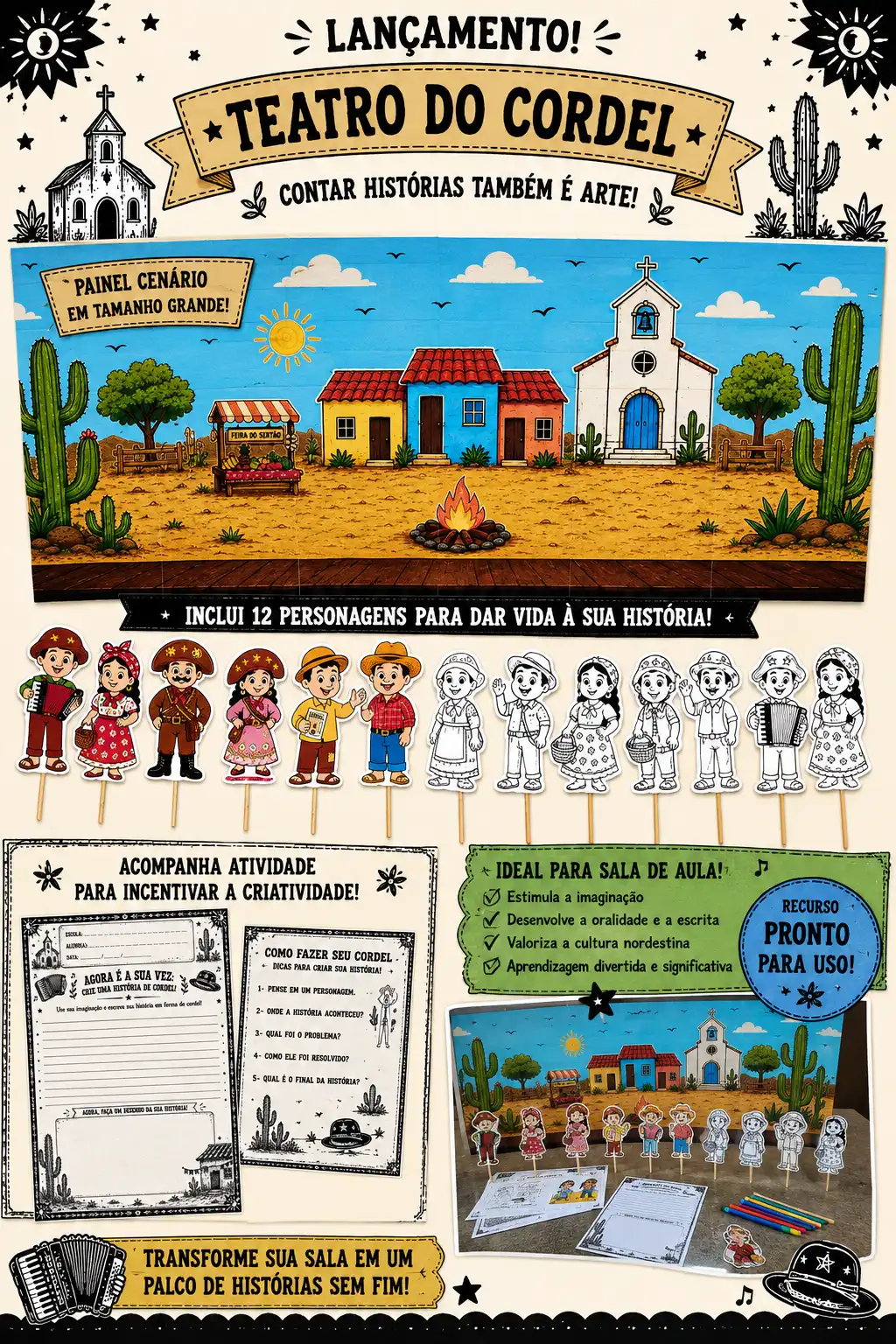 TEATRO DO CORDEL - Painel interativo para contação de histórias — capa do material