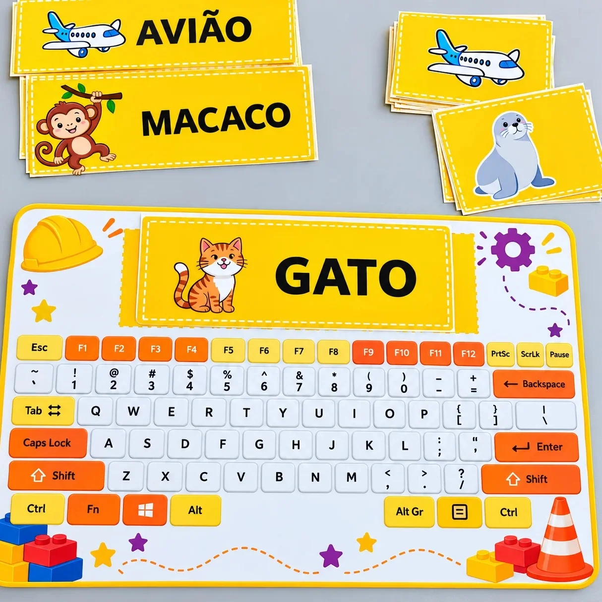 Teclado das Palavras – Recurso Pedagógico de Alfabetização Infantil — amostra 1: Recurso pedagógico lúdico para trabalhar…