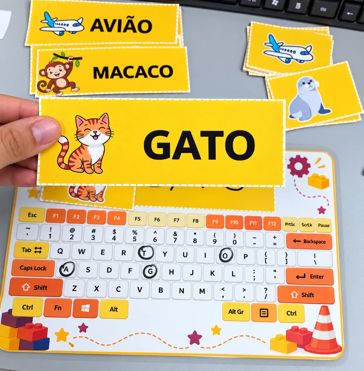 Teclado das Palavras – Recurso Pedagógico de Alfabetização Infantil — amostra 2: Recurso pedagógico lúdico para trabalhar…