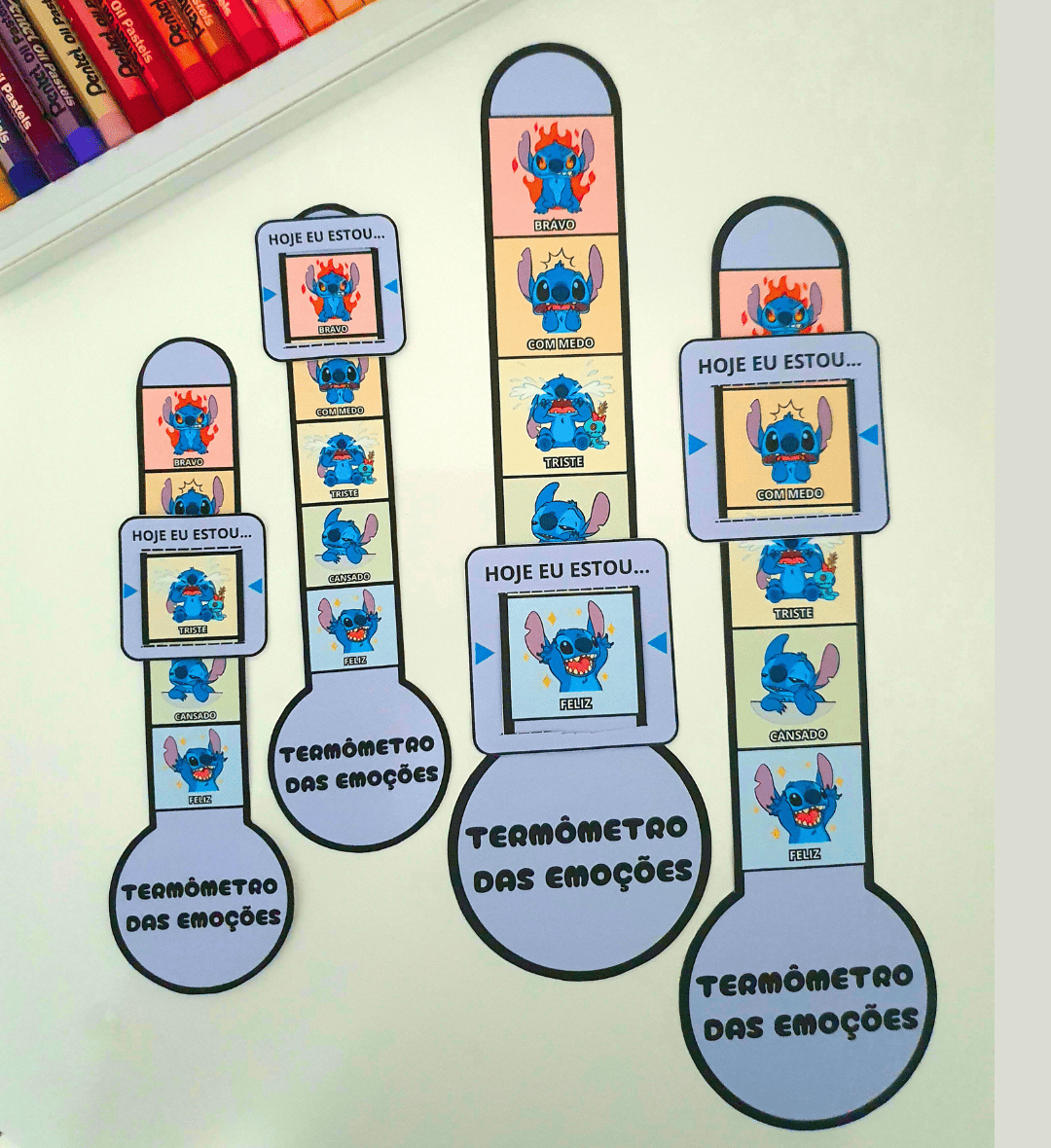 Termômetro das Emoções Stitch: PDF para Imprimir — capa do material