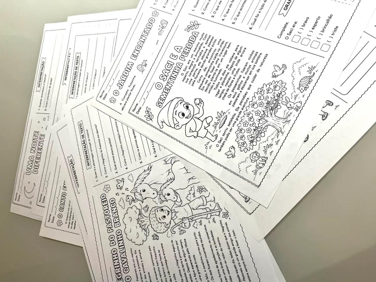 Texto de adjetivos folclore ilustrativo – PDF para Imprimir — Alfabetização para Todas as séries: 10 ATIVIDADES DE FOLCLORE…