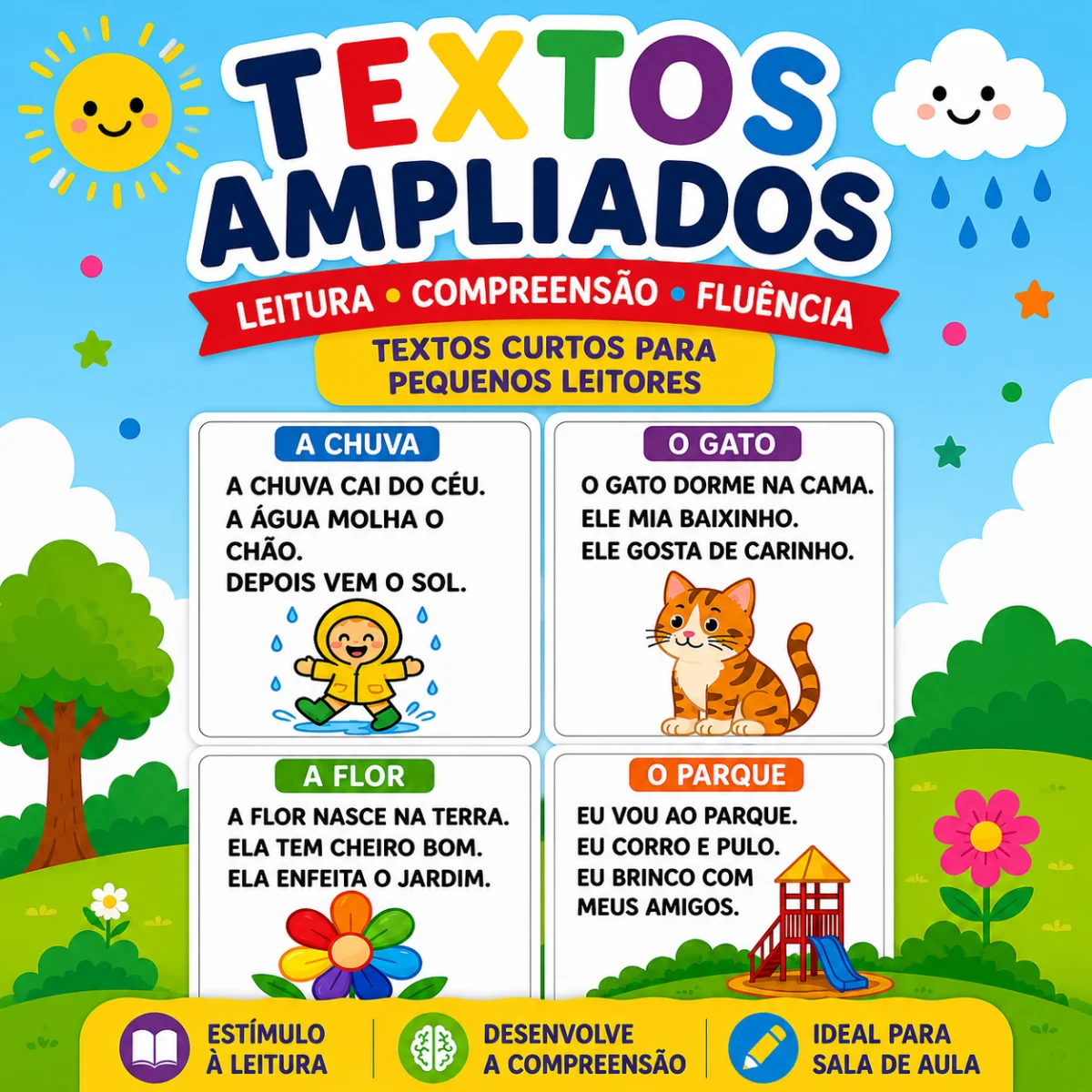 Textos Ampliados 1º, 2º e 3º Ano — capa do material