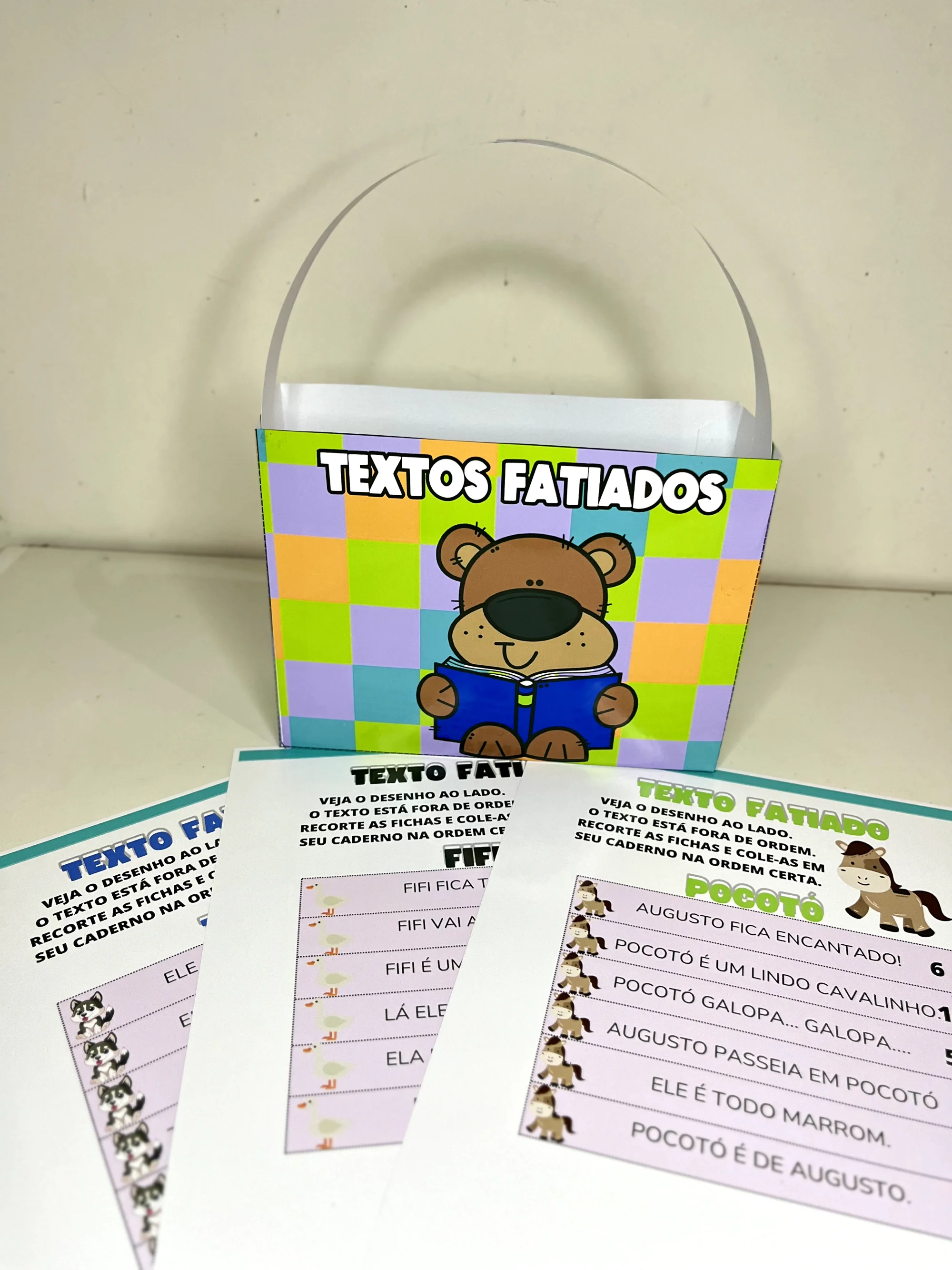 TEXTOS FATIADOS COM MALETINHA – ALFABETIZAÇÃO ANOS INICIAIS — amostra 2: O recurso pedagógico Textos Fatiados com Maletinha…