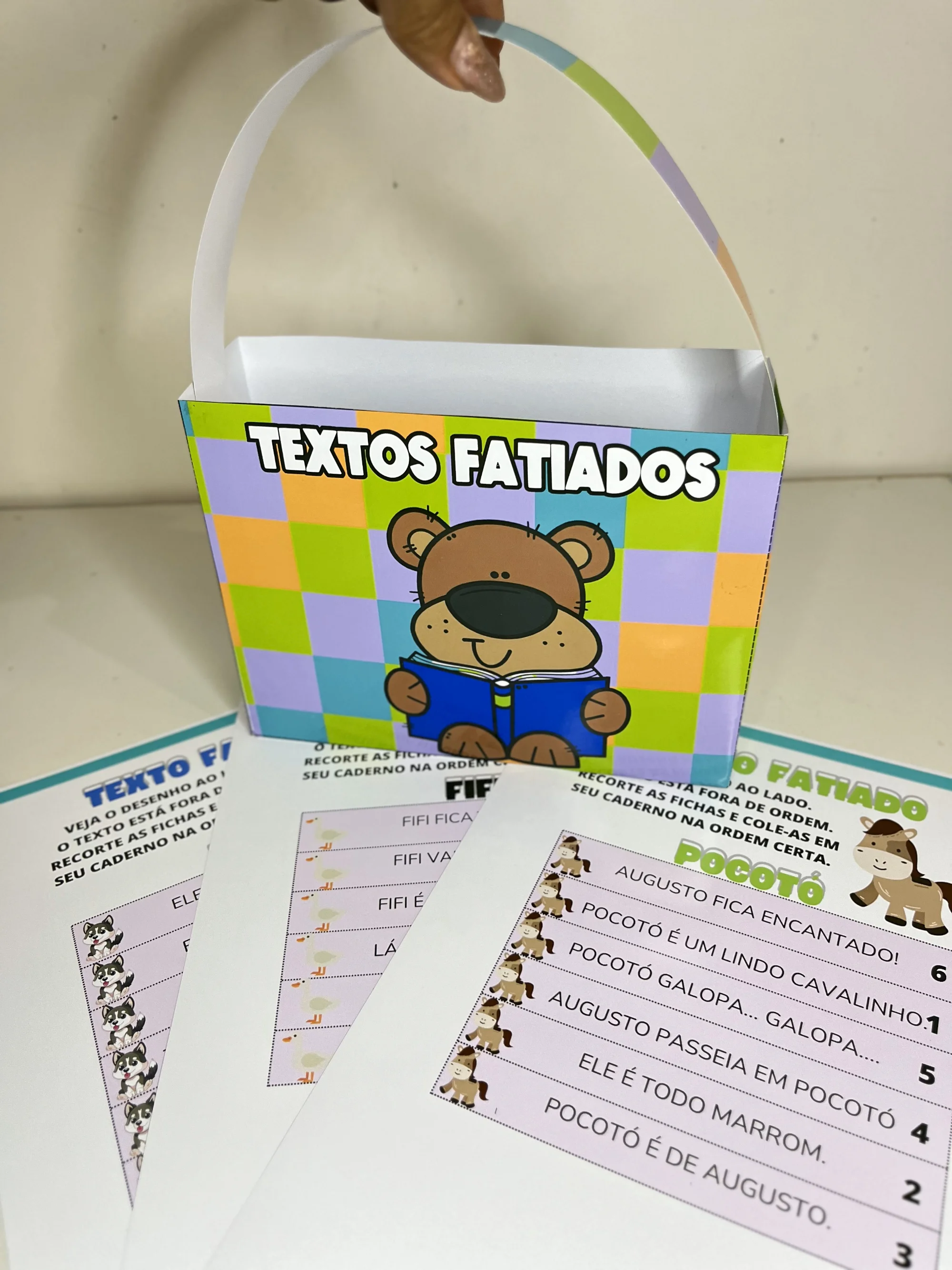 Textos Fatiados com Maletinha – Material Pedagógico — amostra 1: O que vem no material