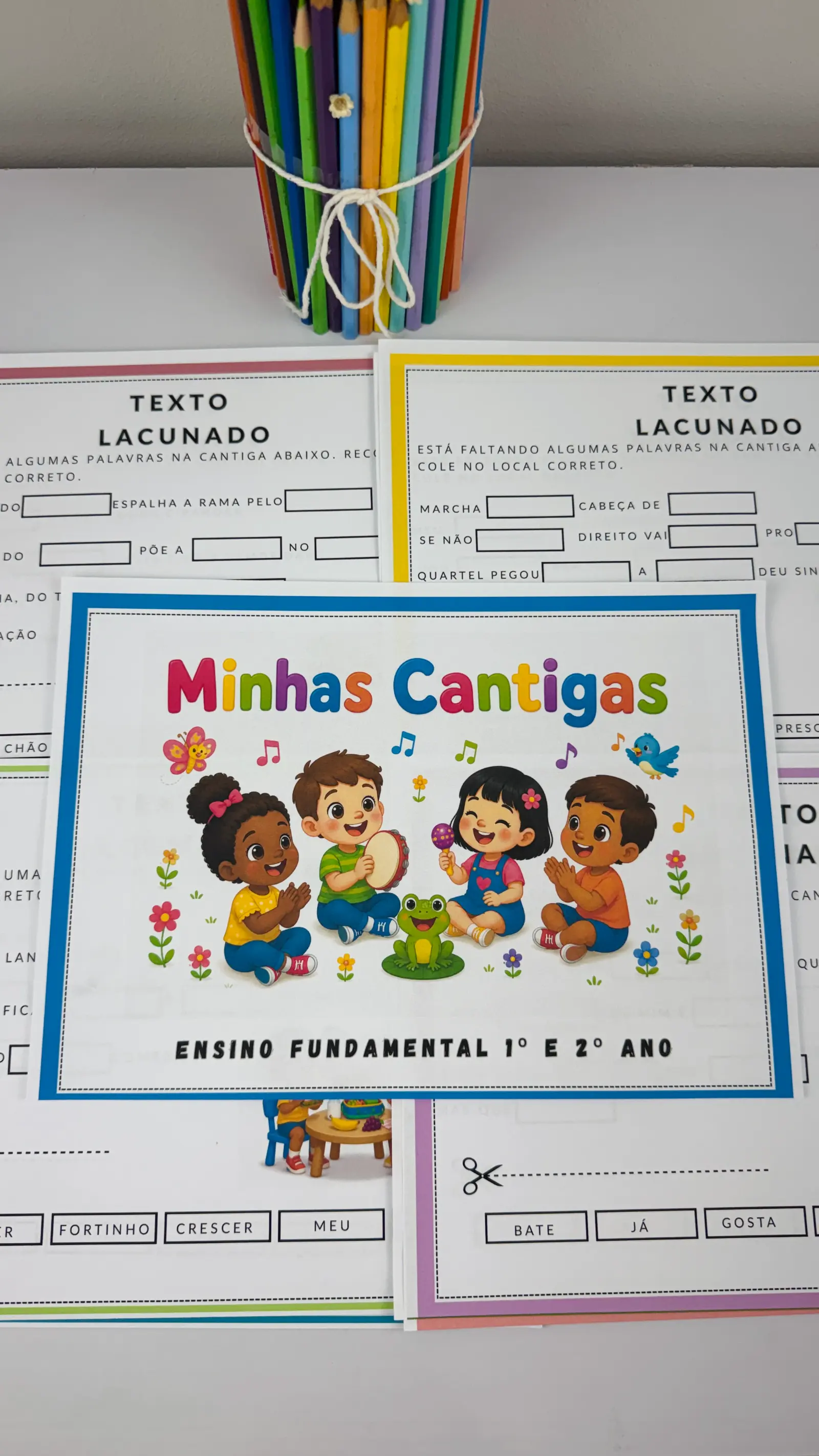 TEXTOS LACUNADOS – CANTIGAS- ATIVIDADE LUDICA ANOS INICIAIS — amostra 5: Uma proposta lúdica para trabalhar leitura,…