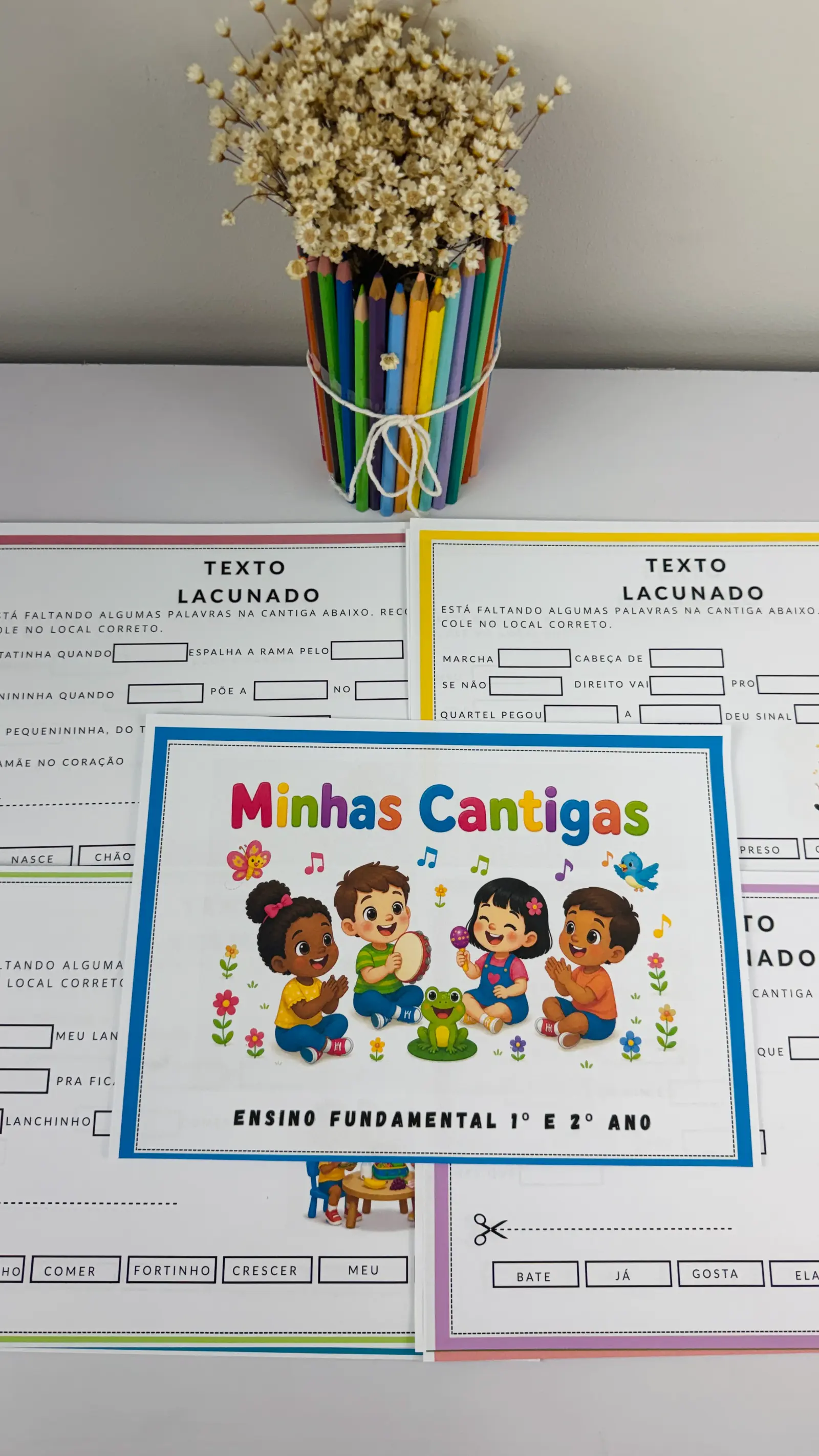 TEXTOS LACUNADOS – CANTIGAS- ATIVIDADE LUDICA ANOS INICIAIS — amostra 6: Uma proposta lúdica para trabalhar leitura,…