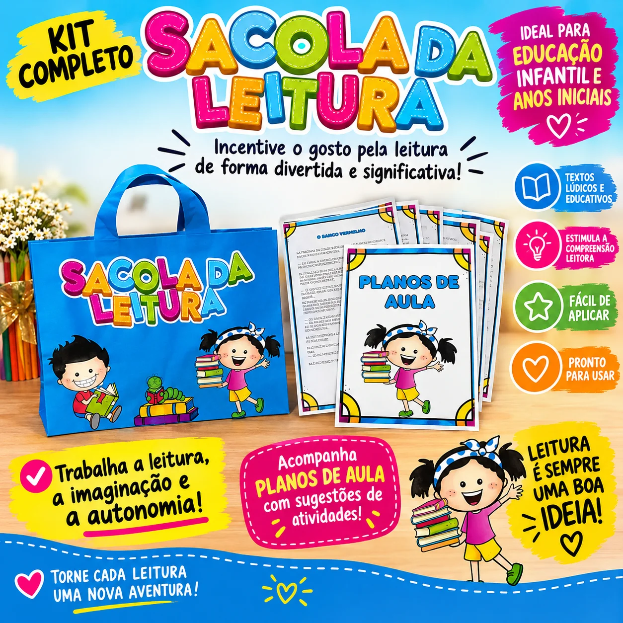Textos para interpretação sobre Respeito e Amizade para Crianças — capa do material