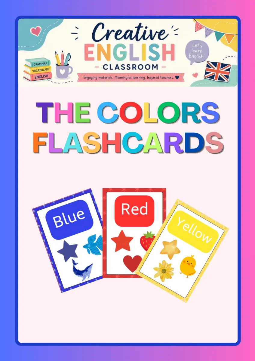 The Colors Flashcards As cores em Inglês Ensino Infantil — amostra 1: Torne o aprendizado das cores em inglês mais…