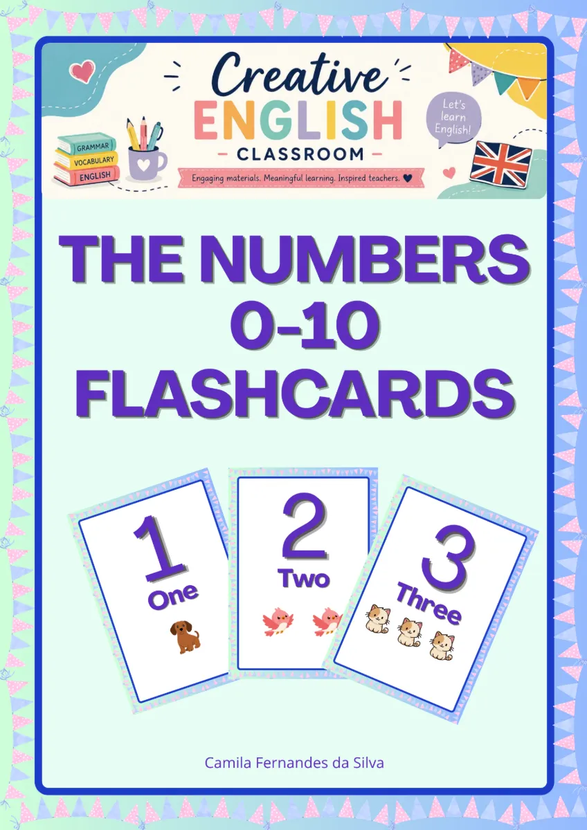 The Numbers 0-10 Números em Inglês Flashcards Ensino Infantil — amostra 1: Torne o aprendizado dos números em inglês mais…