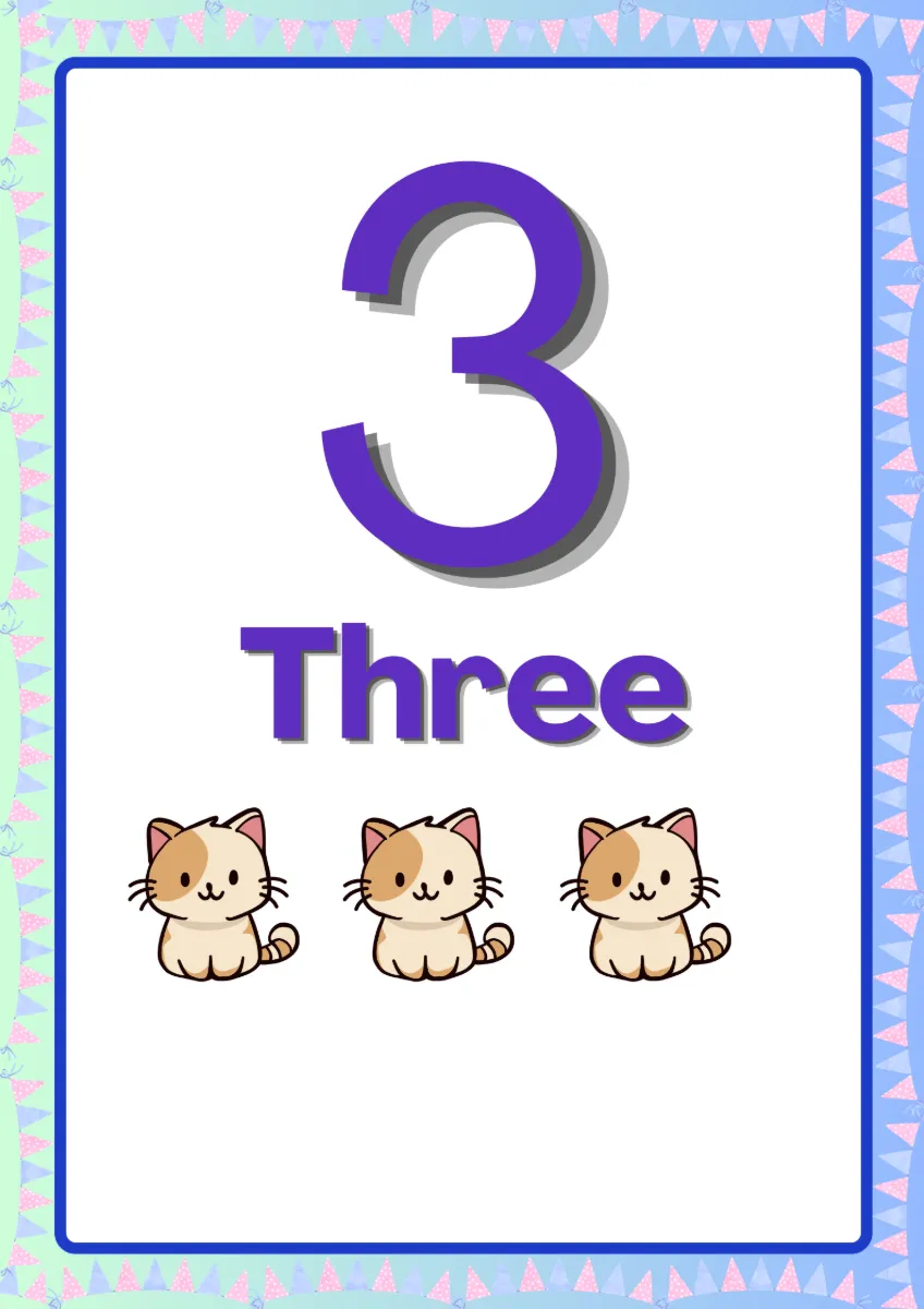 The Numbers 0-10 Números em Inglês Flashcards Ensino Infantil — amostra 5: Flashcards divertidos dos números de 0 a 10,…