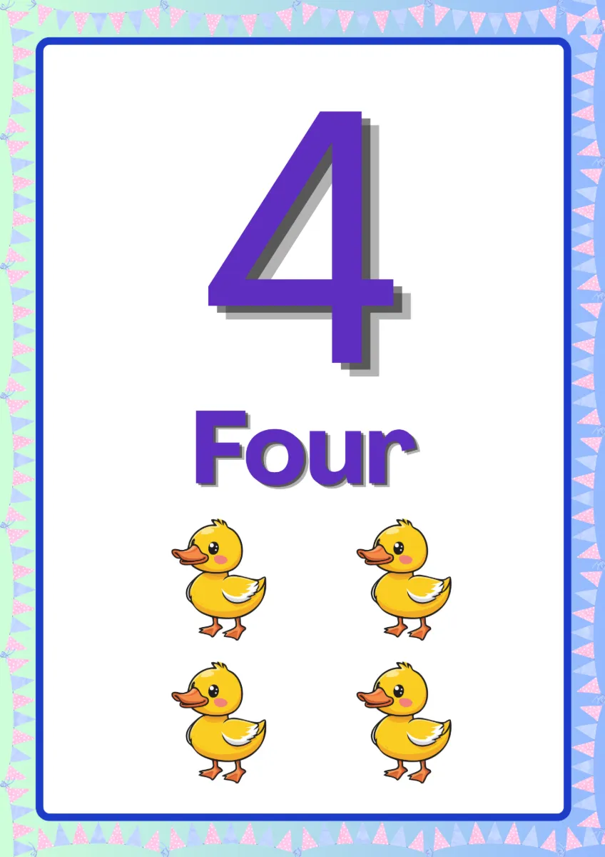 The Numbers 0-10 Números em Inglês Flashcards Ensino Infantil — amostra 6: Flashcards divertidos dos números de 0 a 10,…