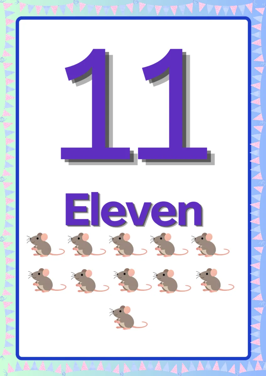 The Numbers 11-20 Números em Inglês Jogos Ensino Infantil — amostra 2: Flashcards divertidos dos números de 11 a 20, para…