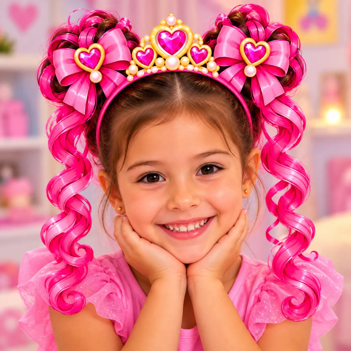 Tiara de Princesa Cabelo Maluco Menina — amostra 4: Tiara Princesa para recortar, montar e usar no cabelo maluco, com…