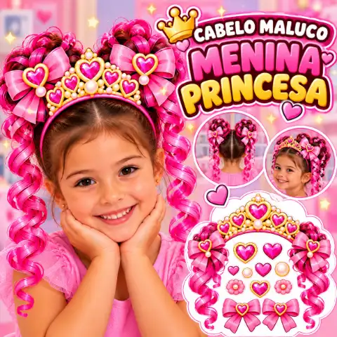 Tiara de Princesa Cabelo Maluco Menina — capa do material