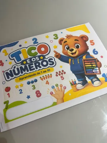 Tico e os Números de 1 até 10 - Grafomotricidade Numérica — capa do material