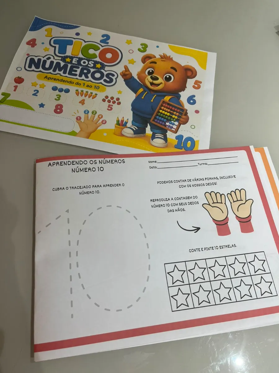 Tico e os Números do 1 ao 10 - Matemática Educação Infantil — amostra 1: Um material lúdico e fácil de usar para ajudar a…
